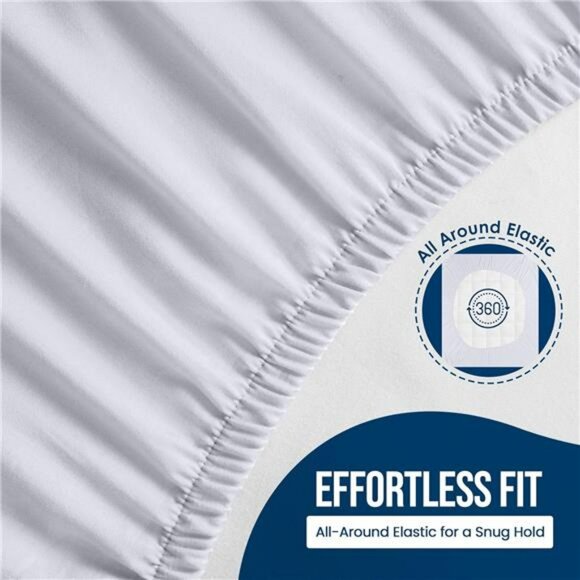 Twin Waterproof Mattress Protector Soft Terry Fitted Cover with Deep Pockets - Picture 4 of 7